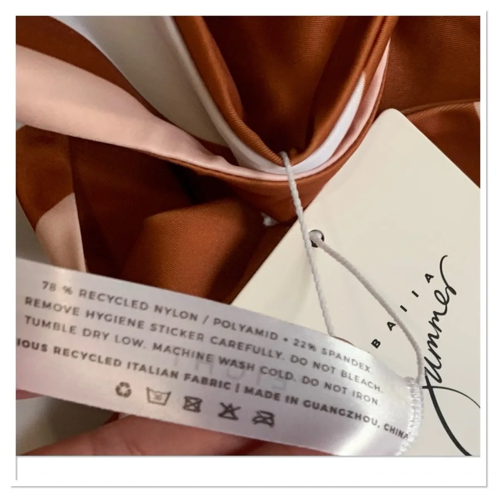 BAIIA Tanami Reversible Wrapsuit Swimsuit & Sarong  Multicolor Size US4/AU8 - Picture 10 of 11